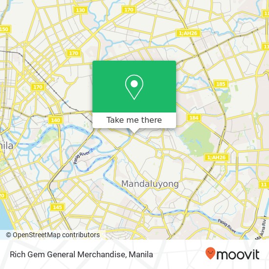 Rich Gem General Merchandise, Romualdez Daang Bakal, Mandaluyong map