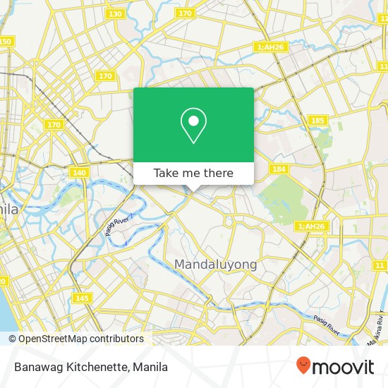 Banawag Kitchenette, Romualdez Daang Bakal, Mandaluyong map