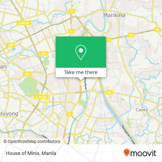 House of Minis, Eulogio Rodriguez Jr. Ave Ugong Norte, Quezon City map