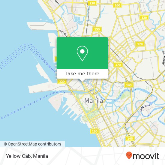 Yellow Cab, Reina Regente St Barangay 288, Manila map