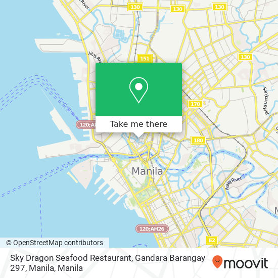 Sky Dragon Seafood Restaurant, Gandara Barangay 297, Manila map