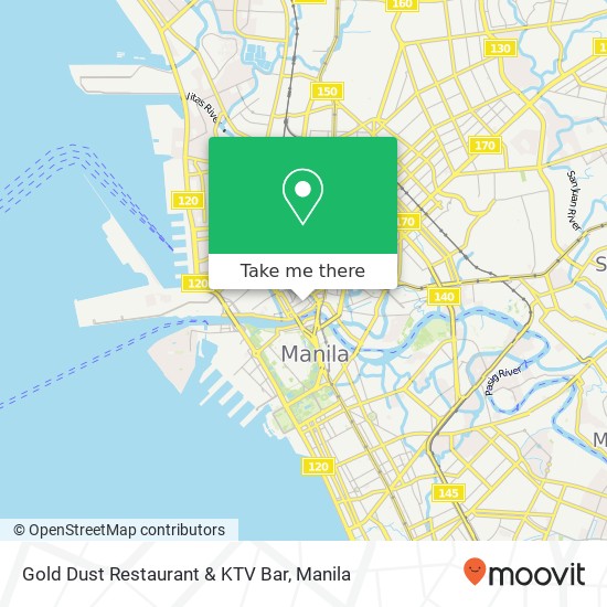 Gold Dust Restaurant & KTV Bar, San Vicente St Barangay 291, Manila map