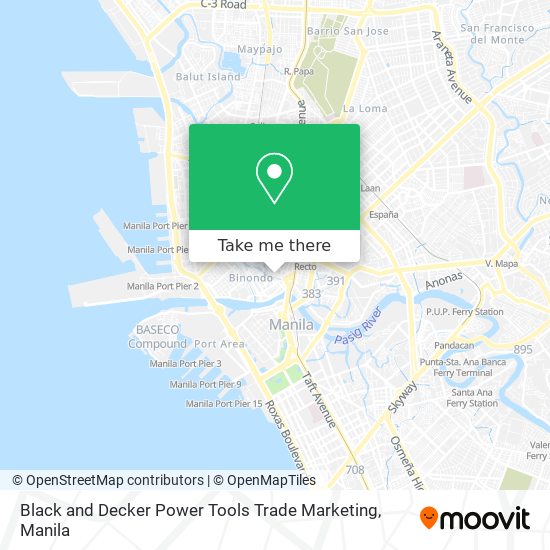 Black and Decker Power Tools Trade Marketing map