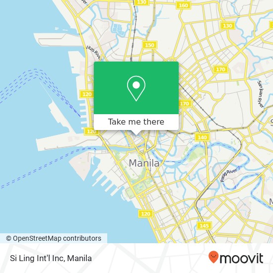Si Ling Int'l Inc, Tomas Pinpin St Barangay 290, Manila map