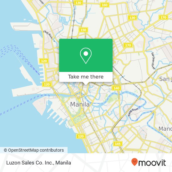 Luzon Sales Co. Inc., Gonzalo Puyat St Barangay 307, Manila map
