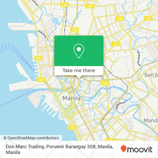 Don Marc Trading, Porvenir Barangay 308, Manila map