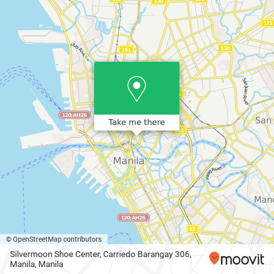 Silvermoon Shoe Center, Carriedo Barangay 306, Manila map