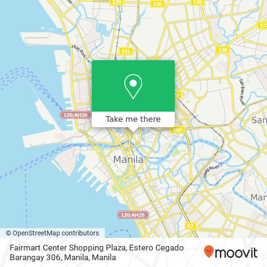 Fairmart Center Shopping Plaza, Estero Cegado Barangay 306, Manila map