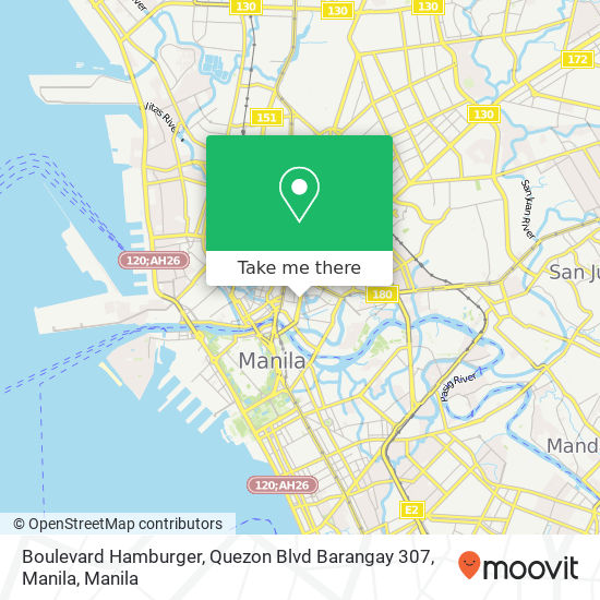 Boulevard Hamburger, Quezon Blvd Barangay 307, Manila map