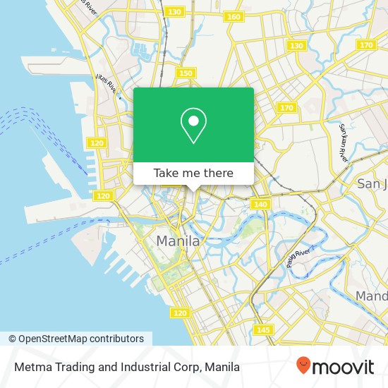 Metma Trading and Industrial Corp, Porvenir Barangay 308, Manila map