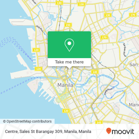 Centre, Sales St Barangay 309, Manila map