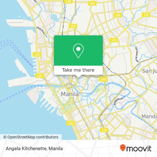 Angela Kitchenette, Z. P. de Guzman St Barangay 394, Manila map