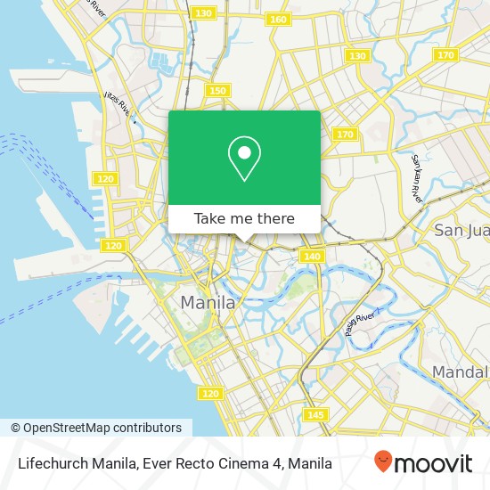 Lifechurch Manila, Ever Recto Cinema 4 map