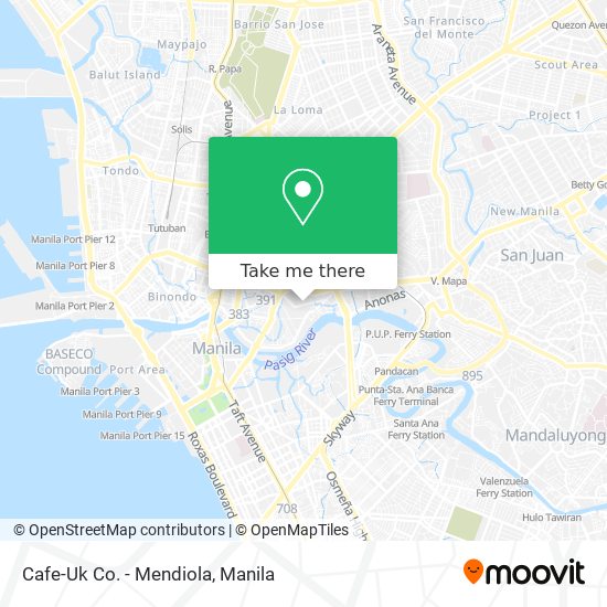 Cafe-Uk Co. - Mendiola map