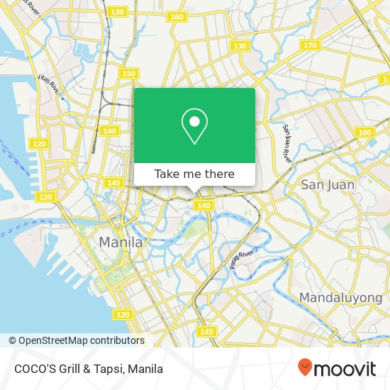 COCO'S Grill & Tapsi, Sta. Teresita St Barangay 410, Manila map