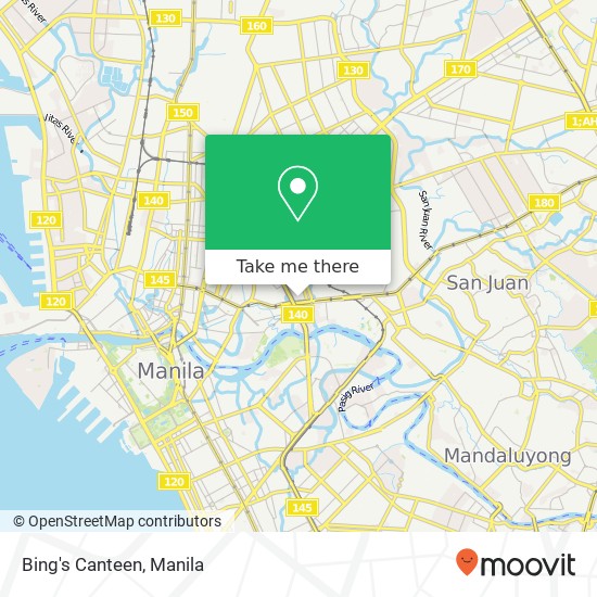 Bing's Canteen, Francisco St Barangay 418, Manila map