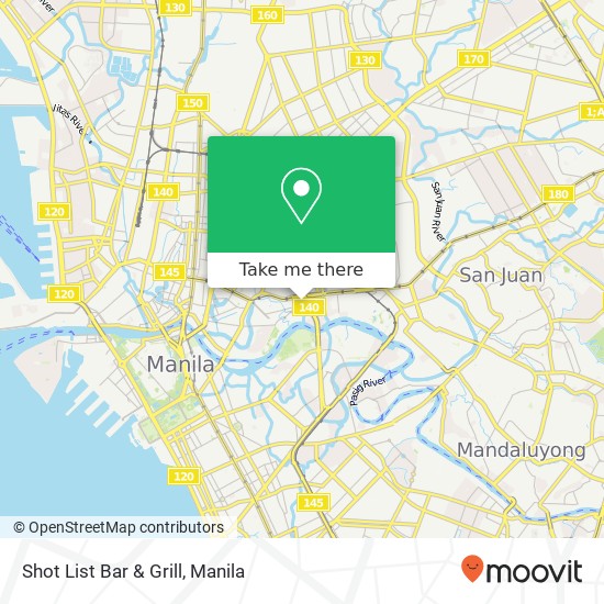 Shot List Bar & Grill, Jose Laurel St Barangay 637, Manila map