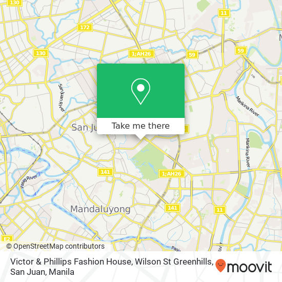 Victor & Phillips Fashion House, Wilson St Greenhills, San Juan map