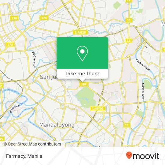 Farmacy, Ortigas Ave Greenhills, San Juan map