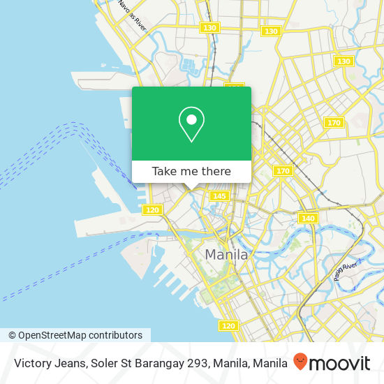 Victory Jeans, Soler St Barangay 293, Manila map