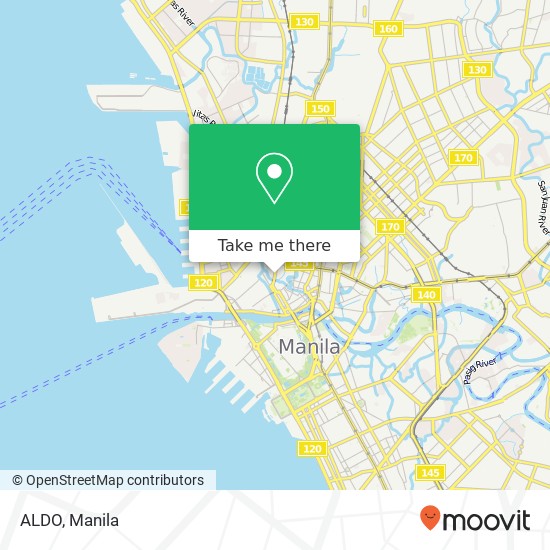 ALDO, Reina Regente St Barangay 293, Manila map