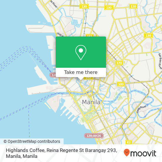 Highlands Coffee, Reina Regente St Barangay 293, Manila map