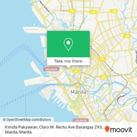 Kimda Pakyawan, Claro M. Recto Ave Barangay 293, Manila map