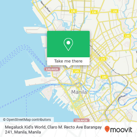 Megaluck Kid's World, Claro M. Recto Ave Barangay 241, Manila map
