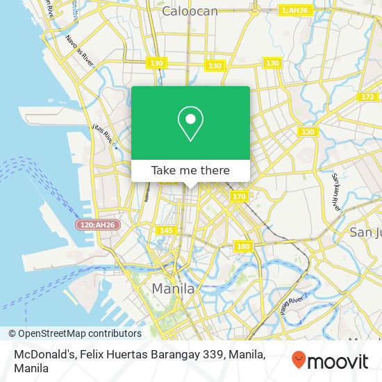 McDonald's, Felix Huertas Barangay 339, Manila map