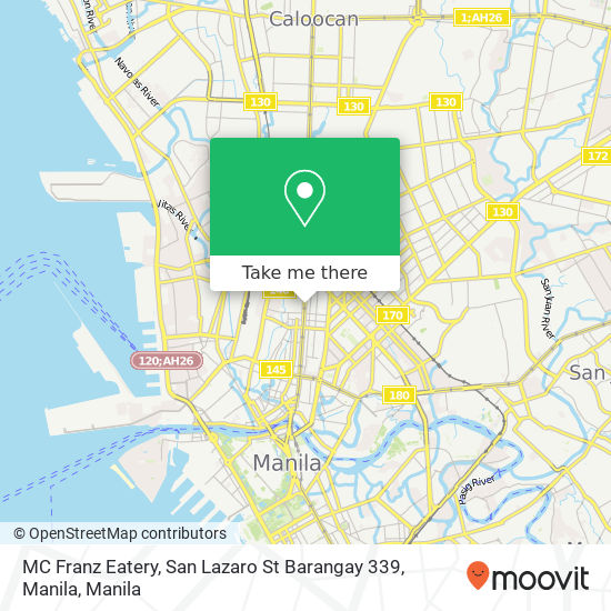 MC Franz Eatery, San Lazaro St Barangay 339, Manila map