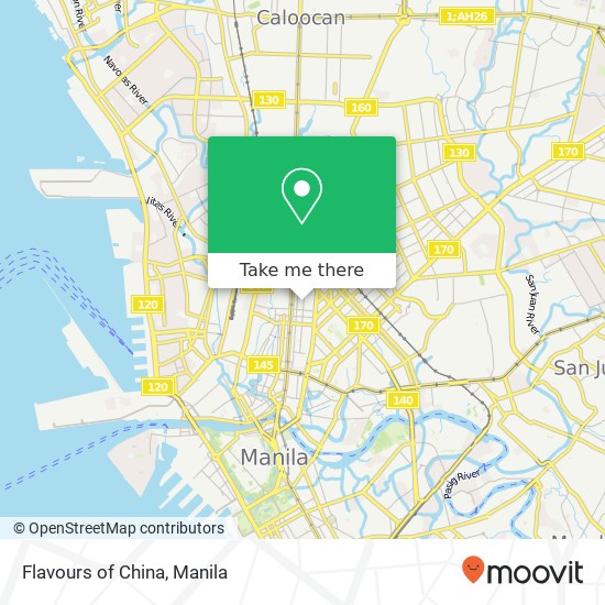 Flavours of China, Felix Huertas Barangay 339, Manila map