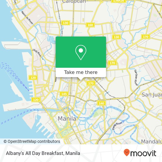 Albany's All Day Breakfast, 1221V Concepcion St Barangay 470, Manila map