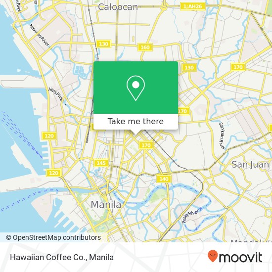 Hawaiian Coffee Co., Dapitan St Barangay 489, Manila map