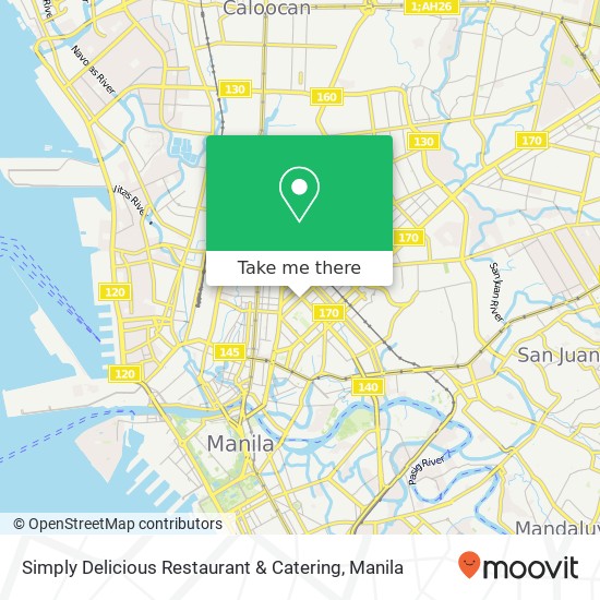 Simply Delicious Restaurant & Catering, Dapitan St Barangay 470, Manila map