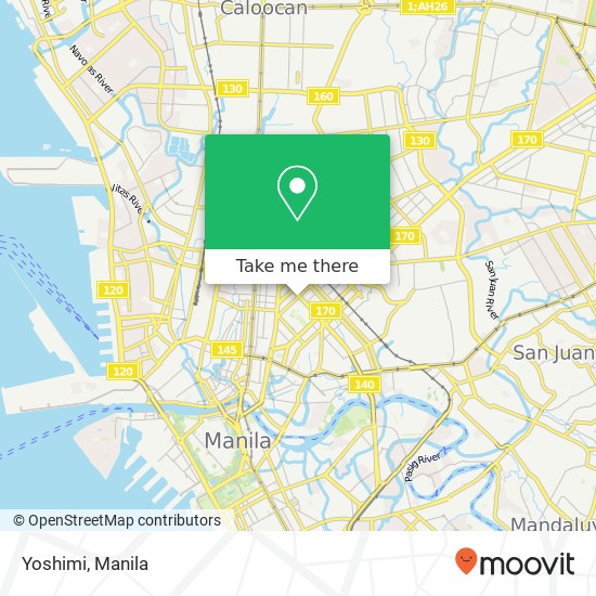 Yoshimi, Dapitan St Barangay 470, Manila map