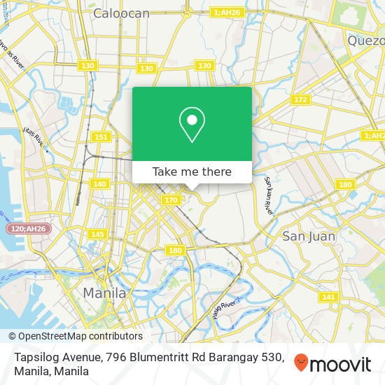 Tapsilog Avenue, 796 Blumentritt Rd Barangay 530, Manila map