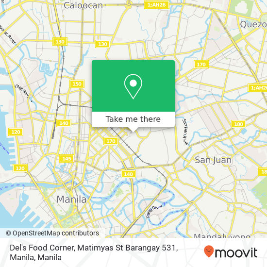 Del's Food Corner, Matimyas St Barangay 531, Manila map