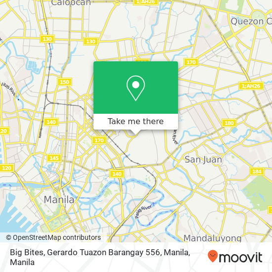 Big Bites, Gerardo Tuazon Barangay 556, Manila map