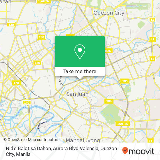 Nid's Balot sa Dahon, Aurora Blvd Valencia, Quezon City map