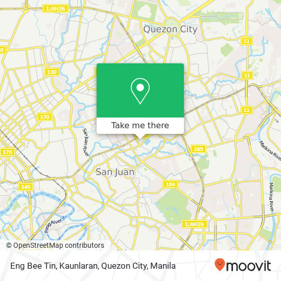 Eng Bee Tin, Kaunlaran, Quezon City map