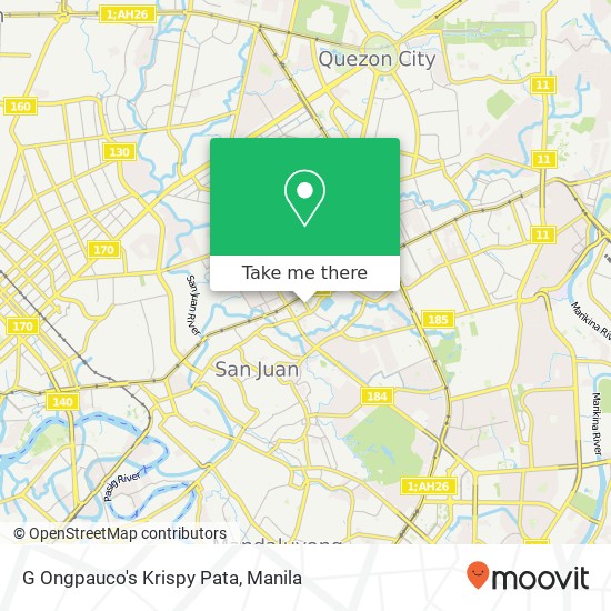 G Ongpauco's Krispy Pata, Doña Hemady Valencia, Quezon City map