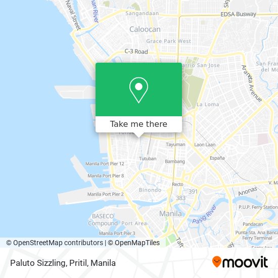 Paluto Sizzling, Pritil map