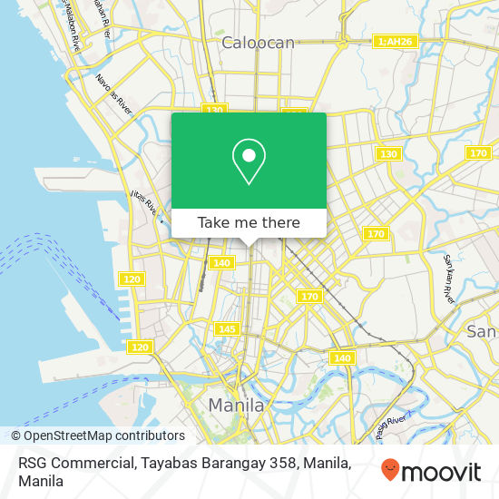 RSG Commercial, Tayabas Barangay 358, Manila map