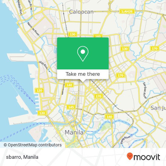 sbarro, Felix Huertas Rd Barangay 350, Manila map