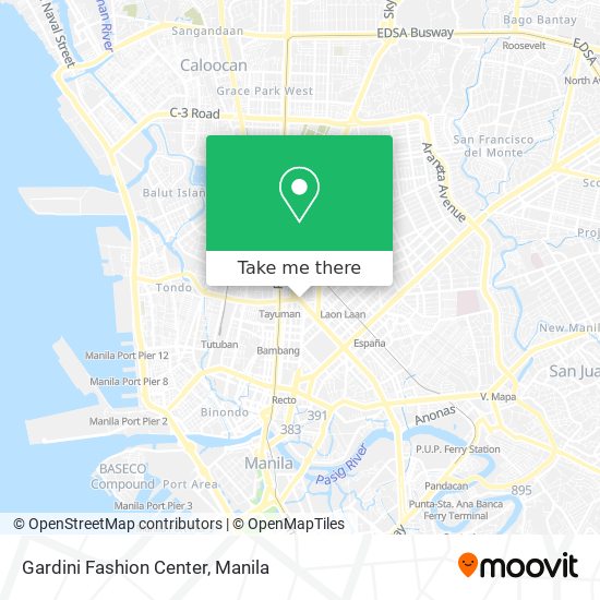 Gardini Fashion Center map