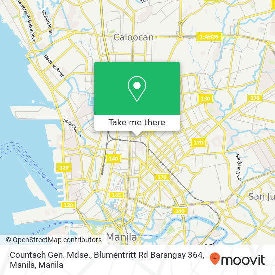 Countach Gen. Mdse., Blumentritt Rd Barangay 364, Manila map
