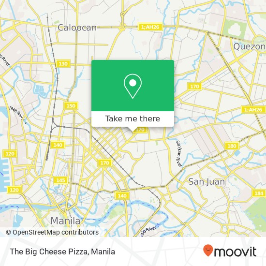 The Big Cheese Pizza, D. Tuazon Ave Lourdes, Quezon City map