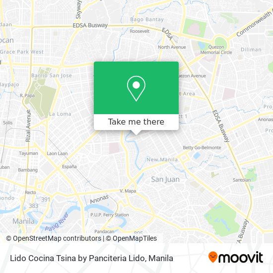 Lido Cocina Tsina by Panciteria Lido map