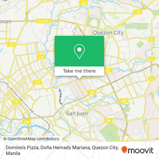 Domino's Pizza, Doña Hemady Mariana, Quezon City map