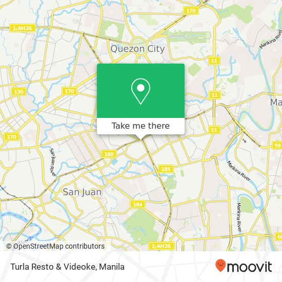 Turla Resto & Videoke, Pinatubo San Martin de Porres, Quezon City map